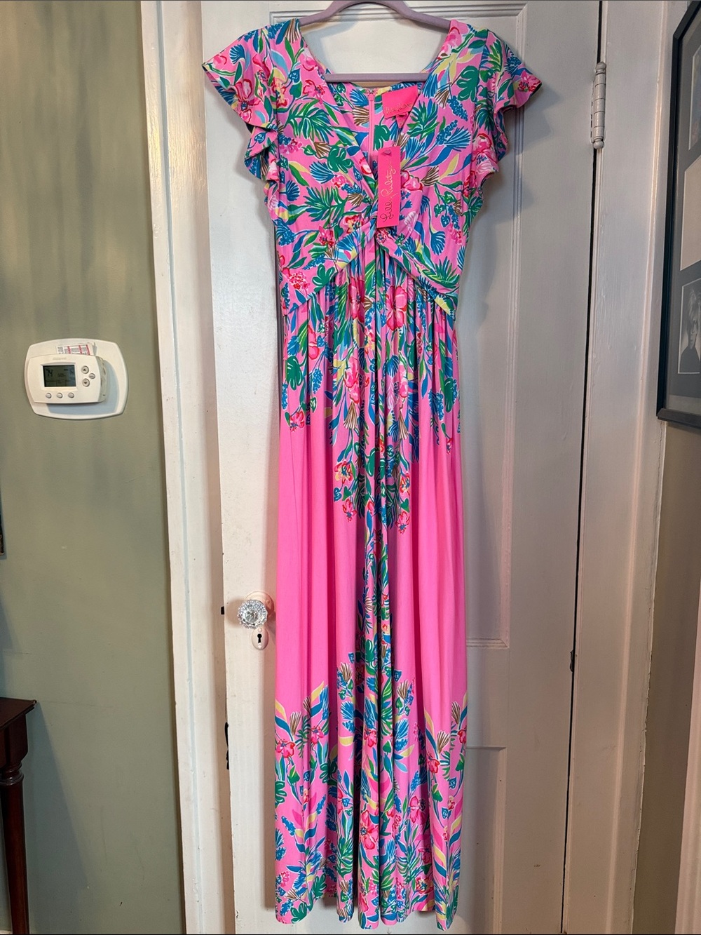 NWT Lilly Pulitzer “Verona Flutter Sleeve” Maxi Dress Size 2